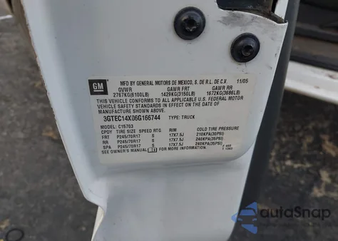 2006 GMC Sierra 1500 Work Truck из США, поврежденный, VIN 3GTEC14X06G166744